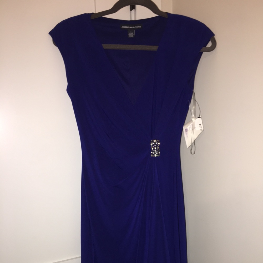 Blue evening dress